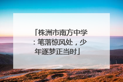 株洲市南方中学：笔落惊风处，少年逐梦正当时