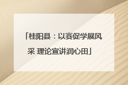 桂阳县：以赛促学展风采 理论宣讲润心田