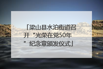 梁山县水泊街道召开“光荣在党50年”纪念章颁发仪式