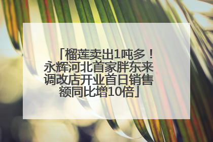 榴莲卖出1吨多！永辉河北首家胖东来调改店开业首日销售额同比增10倍