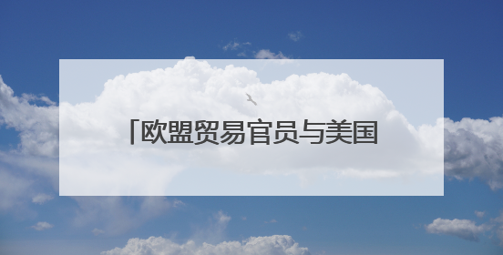 欧盟贸易官员与美国贸易代表举行会谈