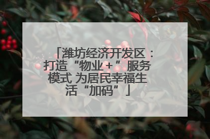 潍坊经济开发区：打造“物业＋”服务模式 为居民幸福生活“加码”