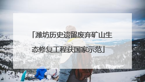 潍坊历史遗留废弃矿山生态修复工程获国家示范