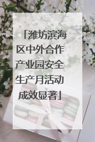 潍坊滨海区中外合作产业园安全生产月活动成效显著