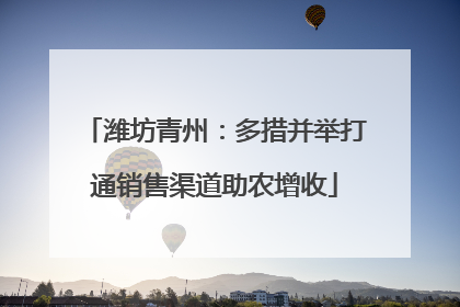 潍坊青州：多措并举打通销售渠道助农增收
