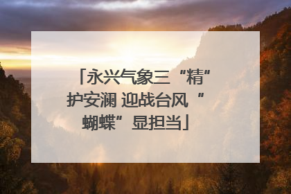 永兴气象三“精”护安澜 迎战台风“蝴蝶”显担当