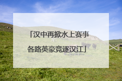 汉中再掀水上赛事 各路英豪竞逐汉江