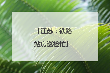 江苏：铁路站房巡检忙
