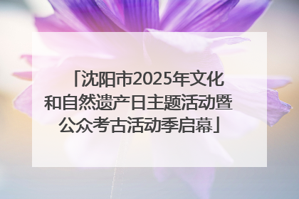 沈阳市2025年文化和自然遗产日主题活动暨公众考古活动季启幕
