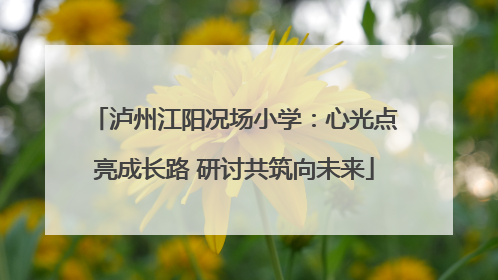 泸州江阳况场小学：心光点亮成长路 研讨共筑向未来