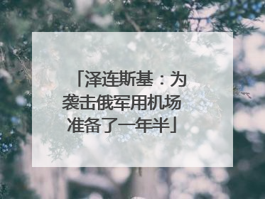 泽连斯基：为袭击俄军用机场准备了一年半