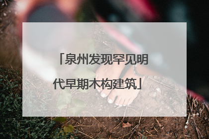 泉州发现罕见明代早期木构建筑