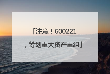 注意！600221，筹划重大资产重组
