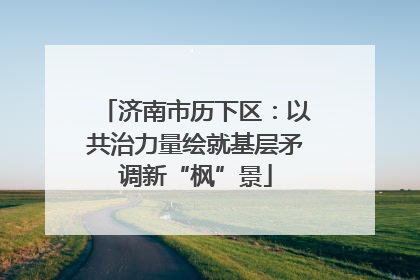 济南市历下区：以共治力量绘就基层矛调新“枫”景