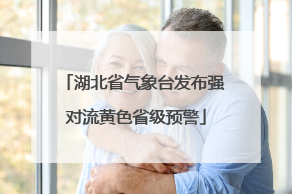 湖北省气象台发布强对流黄色省级预警