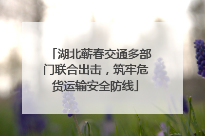 湖北蕲春交通多部门联合出击，筑牢危货运输安全防线