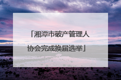 湘潭市破产管理人协会完成换届选举