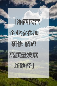 湘西民营企业家参加研修 解码高质量发展新路径
