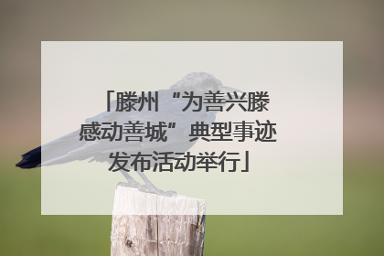 滕州“为善兴滕 感动善城”典型事迹发布活动举行