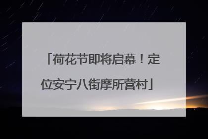 荷花节即将启幕！定位安宁八街摩所营村