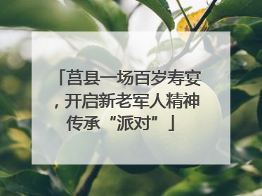 莒县一场百岁寿宴，开启新老军人精神传承“派对”