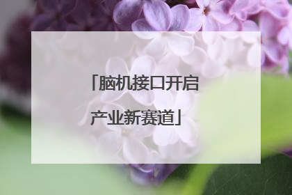 脑机接口开启产业新赛道