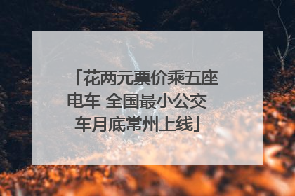 花两元票价乘五座电车 全国最小公交车月底常州上线