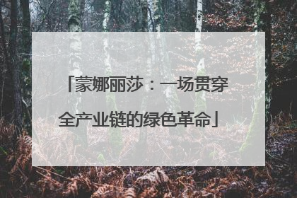 蒙娜丽莎：一场贯穿全产业链的绿色革命