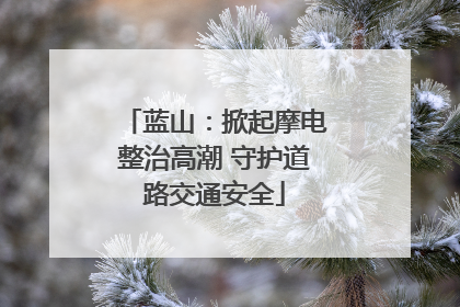 蓝山：掀起摩电整治高潮 守护道路交通安全