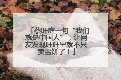 蔡旺庭一句“我们就是中国人”，让网友发现旺旺早就不只卖雪饼了！
