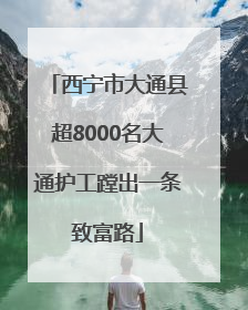 西宁市大通县超8000名大通护工蹚出一条致富路