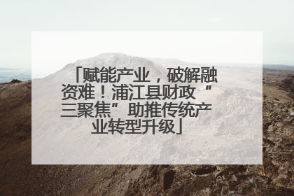 赋能产业，破解融资难！浦江县财政“三聚焦”助推传统产业转型升级
