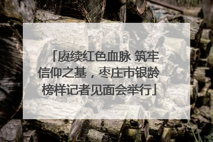 赓续红色血脉 筑牢信仰之基，枣庄市银龄榜样记者见面会举行