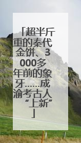 超半斤重的秦代金饼、3000多年前的象牙……成渝考古人“上新”