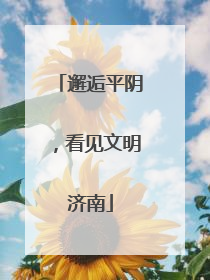 邂逅平阴，看见文明济南