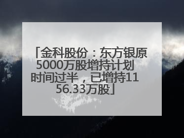 金科股份：东方银原5000万股增持计划时间过半，已增持1156.33万股