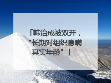 韩治成被双开，“长期对组织隐瞒真实年龄”