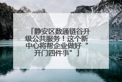 静安区数通链谷升级公共服务！这个新中心将帮企业做好“开门四件事”