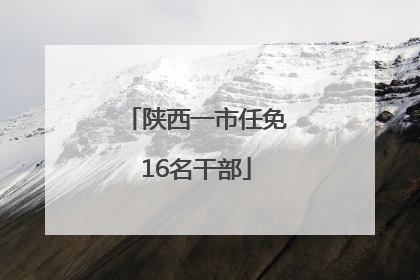陕西一市任免16名干部
