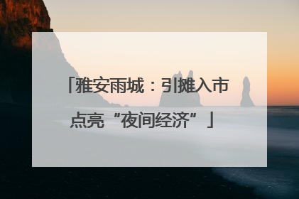 雅安雨城：引摊入市 点亮“夜间经济”