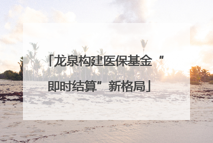 龙泉构建医保基金“即时结算”新格局