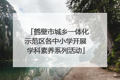 鹤壁市城乡一体化示范区各中小学开展学科素养系列活动
