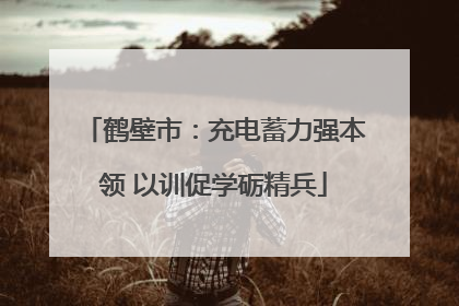 鹤壁市：充电蓄力强本领 以训促学砺精兵
