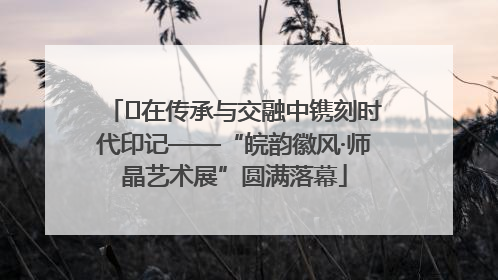 ﻿在传承与交融中镌刻时代印记——“皖韵徽风·师晶艺术展”圆满落幕