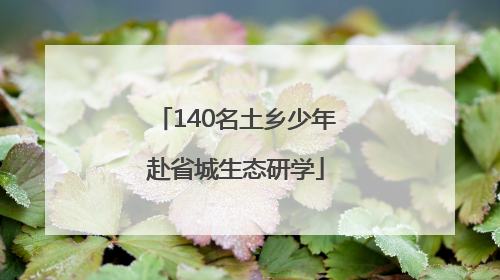 140名土乡少年赴省城生态研学