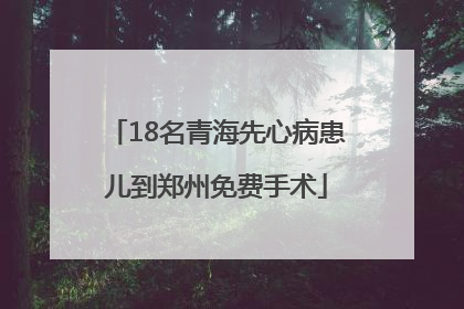 18名青海先心病患儿到郑州免费手术