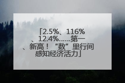 2.5%、116%、12.4%……第一、新高！“数”里行间感知经济活力