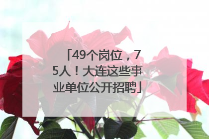 49个岗位，75人！大连这些事业单位公开招聘