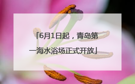 6月1日起，青岛第一海水浴场正式开放