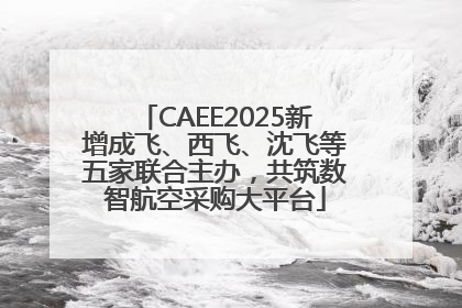 CAEE2025新增成飞、西飞、沈飞等五家联合主办，共筑数智航空采购大平台